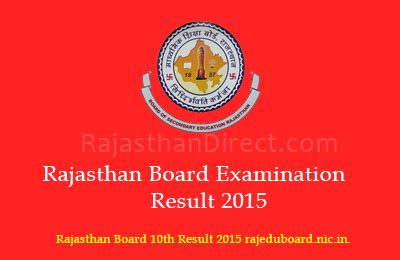 rajasthan board 10th result 2015|Rajasthan Class 10th Results 2015 declared; check .